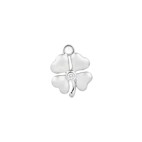 HARRIET PENDANT WHITE DIAMOND & WHITE GOLD - CLOVER