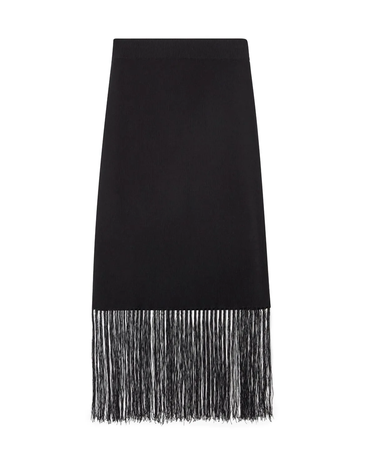 House of Dagmar Fringe Skirt Black