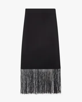 House of Dagmar Fringe Skirt Black