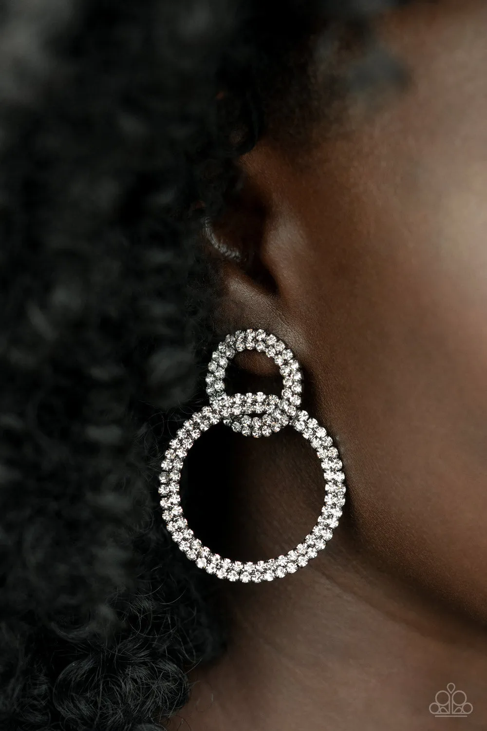 Intensely Icy - Black Post Earring