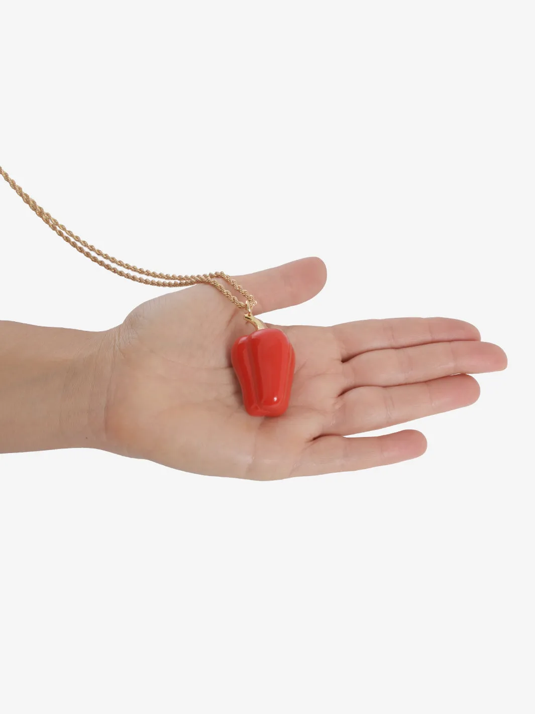 Kenneth Jay Lane Red Bell Pepper Necklace