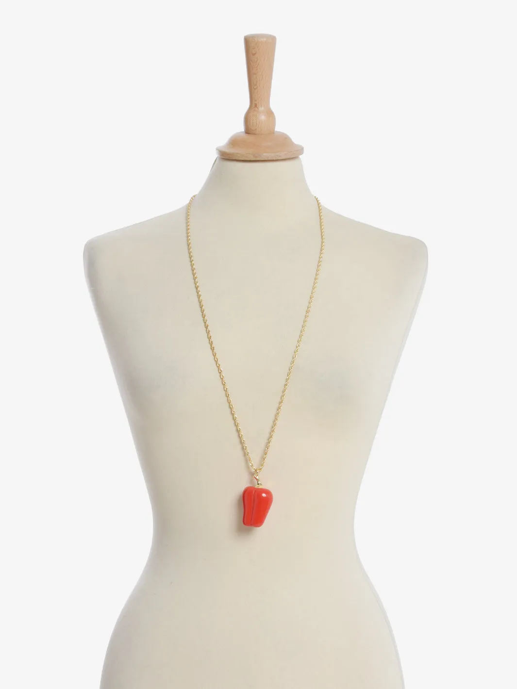 Kenneth Jay Lane Red Bell Pepper Necklace