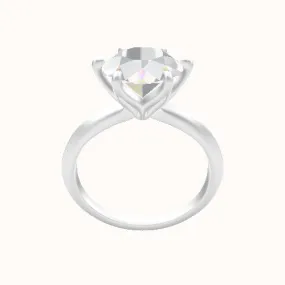 Knife Edge Engagement Ring With Petal Six Prong Head