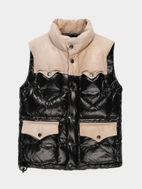 Leather Puffer Vest