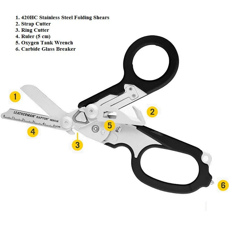 LEATHERMAN RAPTOR RESCUE SHEARS - RED / BLACK HANDLES