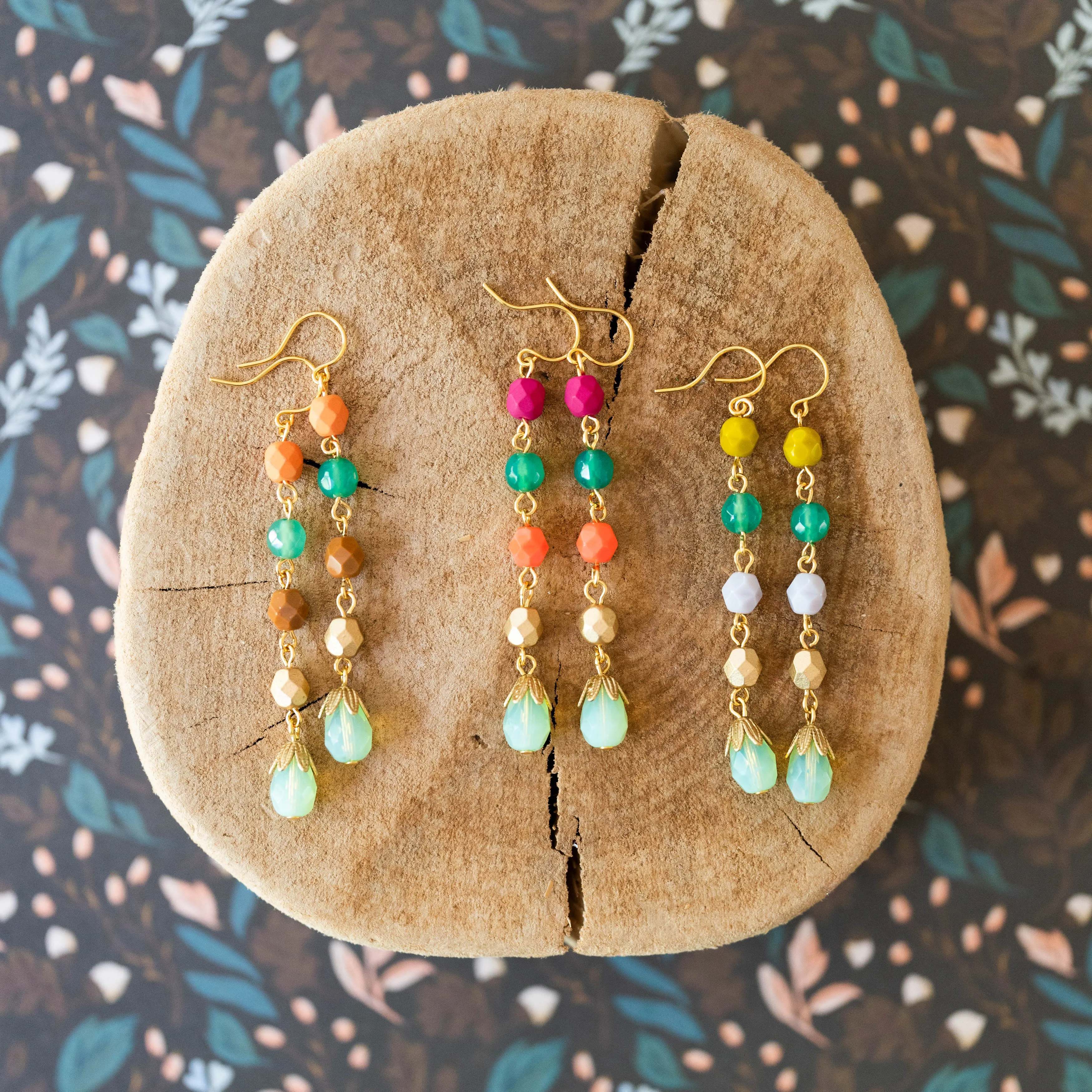 Long beaded earrings