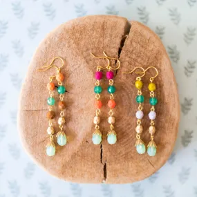 Long beaded earrings