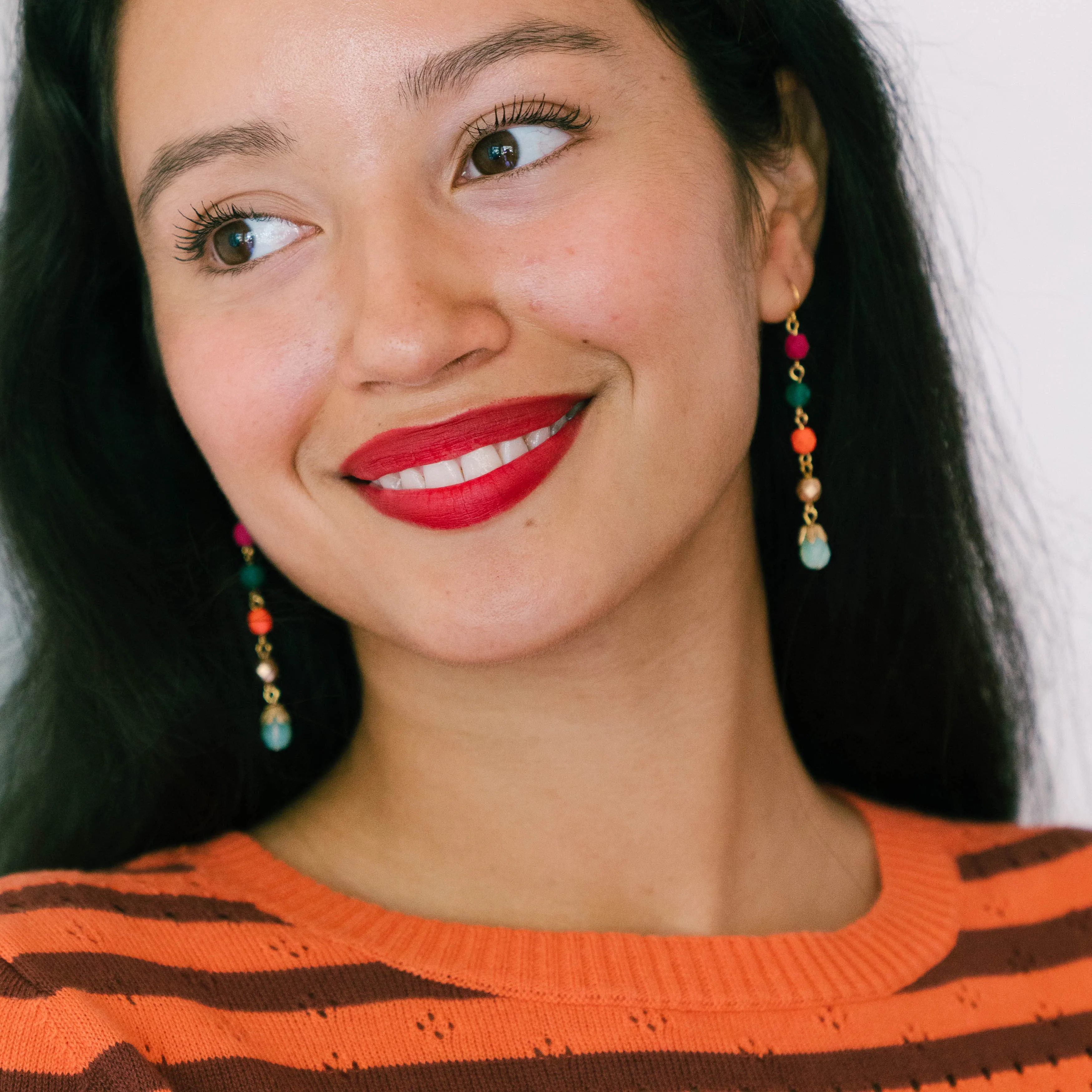 Long beaded earrings