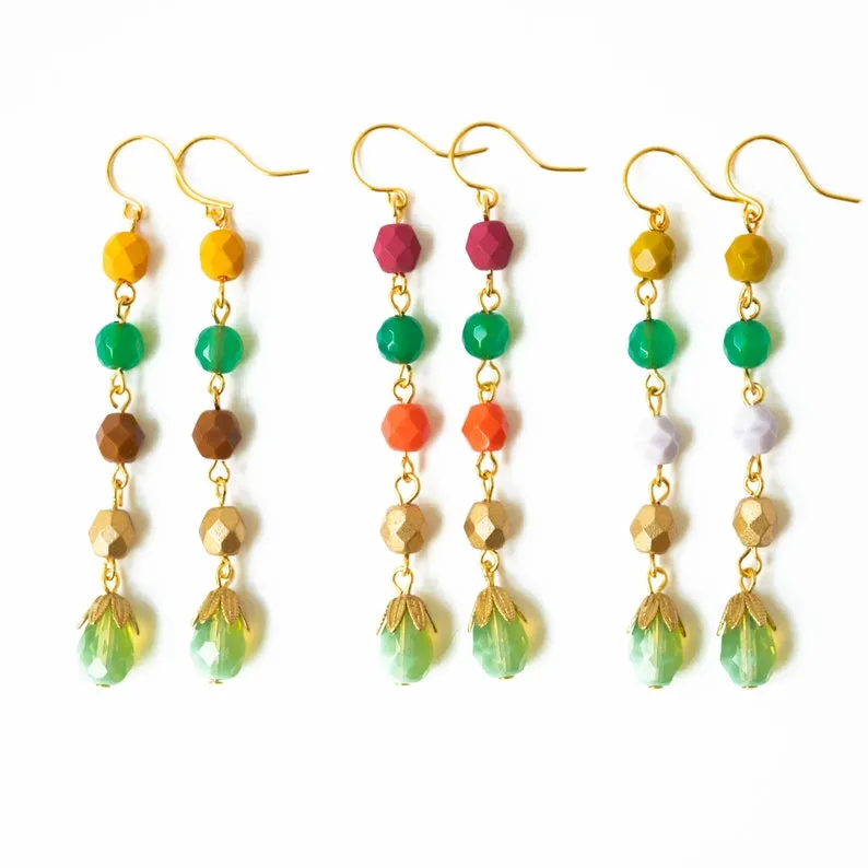 Long beaded earrings