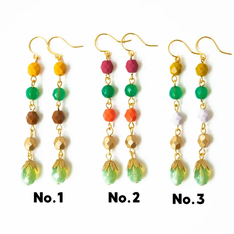 Long beaded earrings