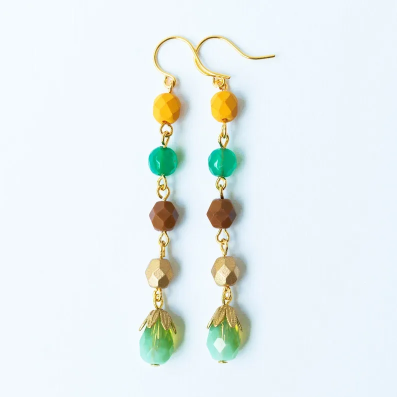 Long beaded earrings