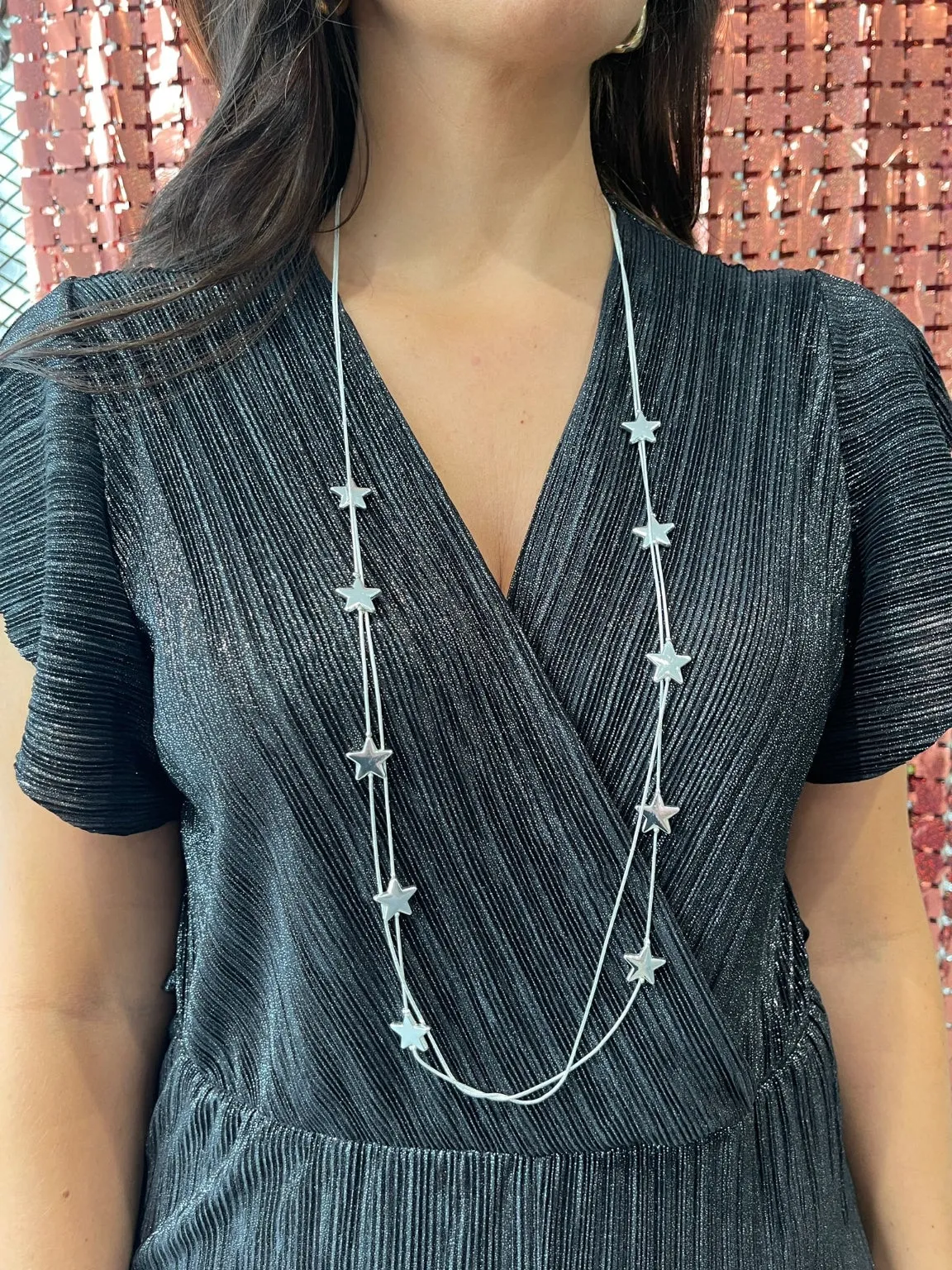 Long Multi Star Necklace