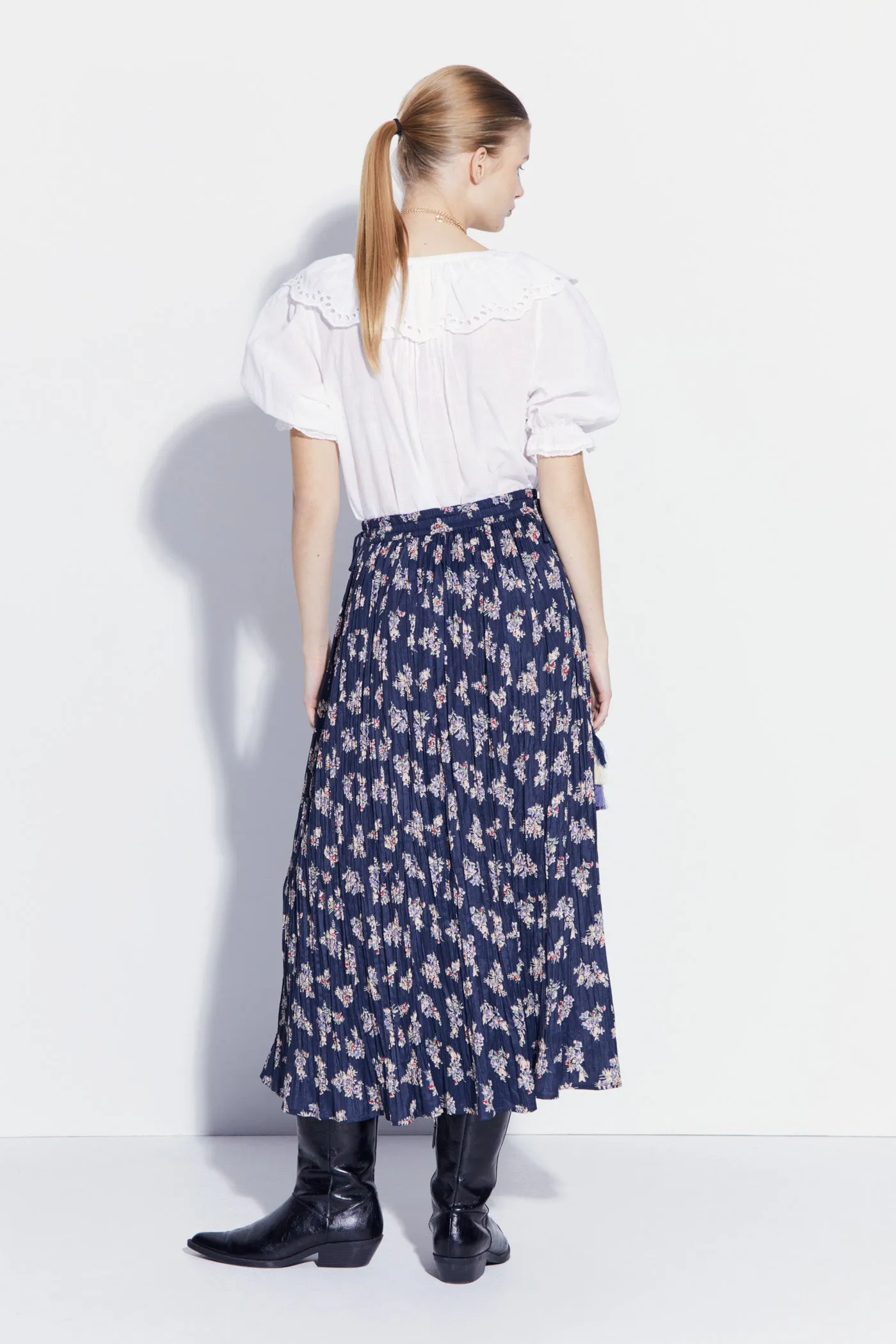 Long printed skirt