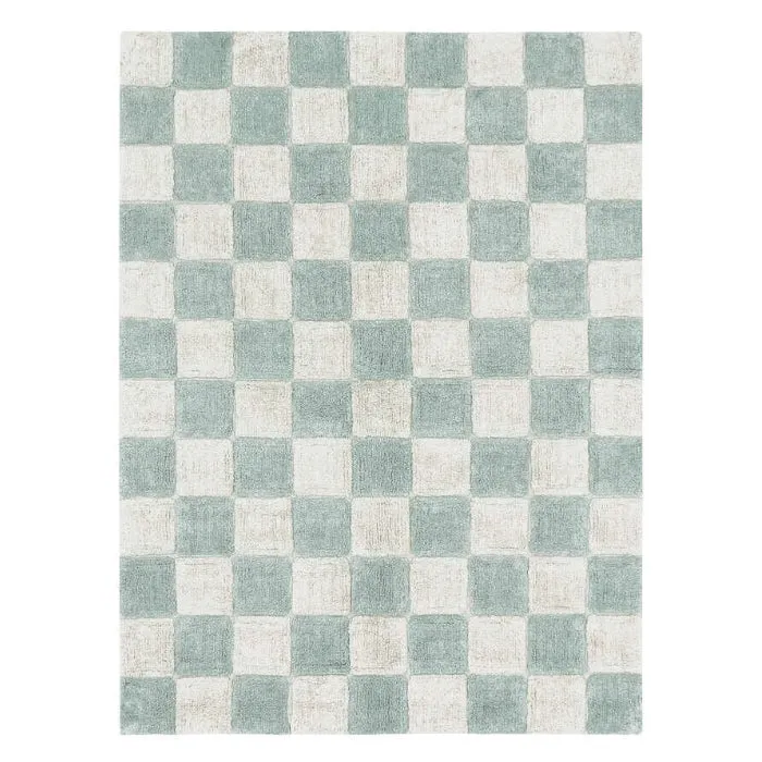 Lorena Canals Chef Kitchen Tiles Washable Rug Blue Sage