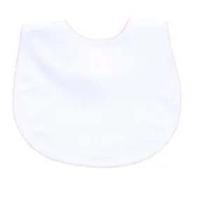 Magnolia Baby Essentials Bib - White with Pink