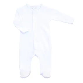 Magnolia Baby Essentials Footie - White with Light Blue