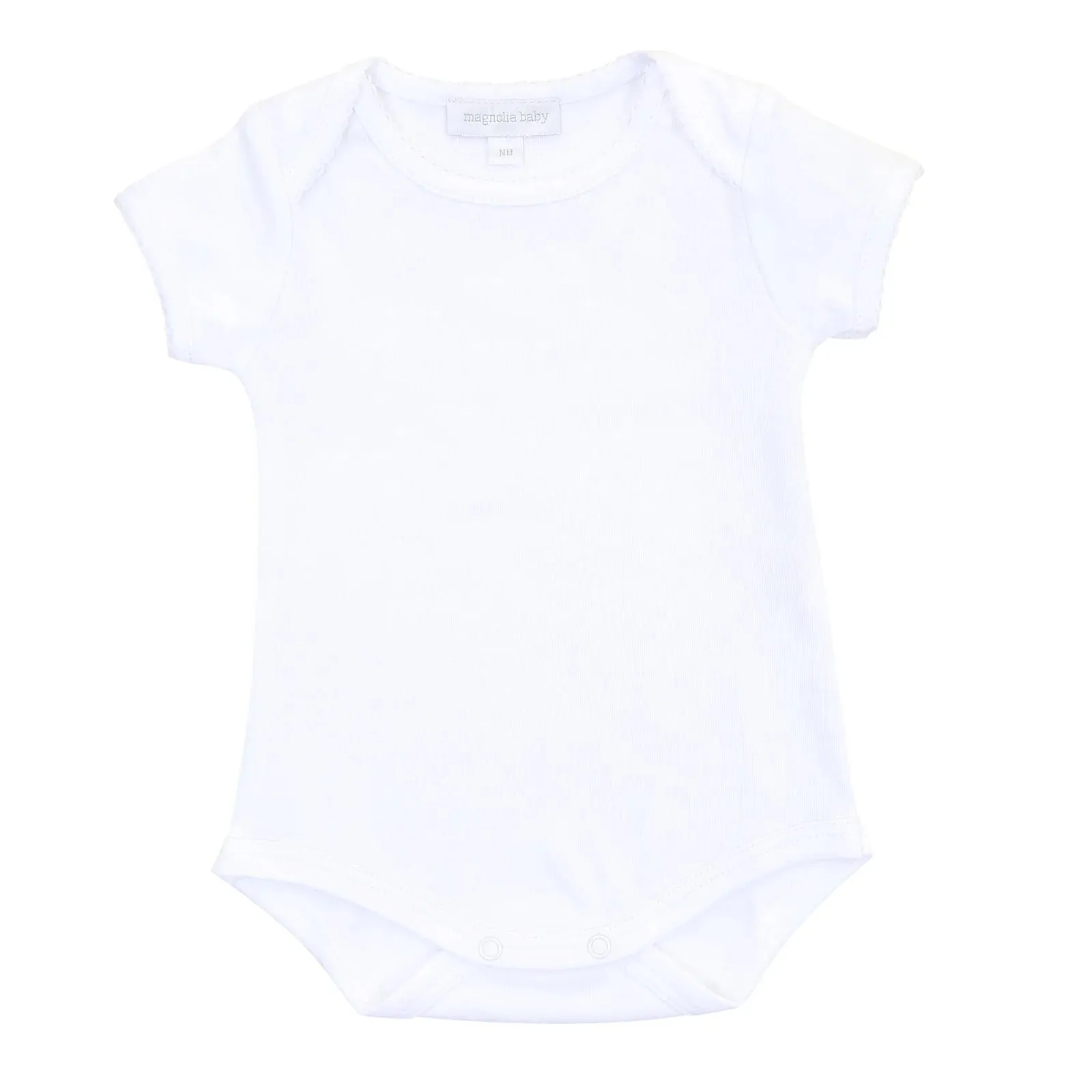 Magnolia Baby Essentials Short Sleeve Bodysuit - White