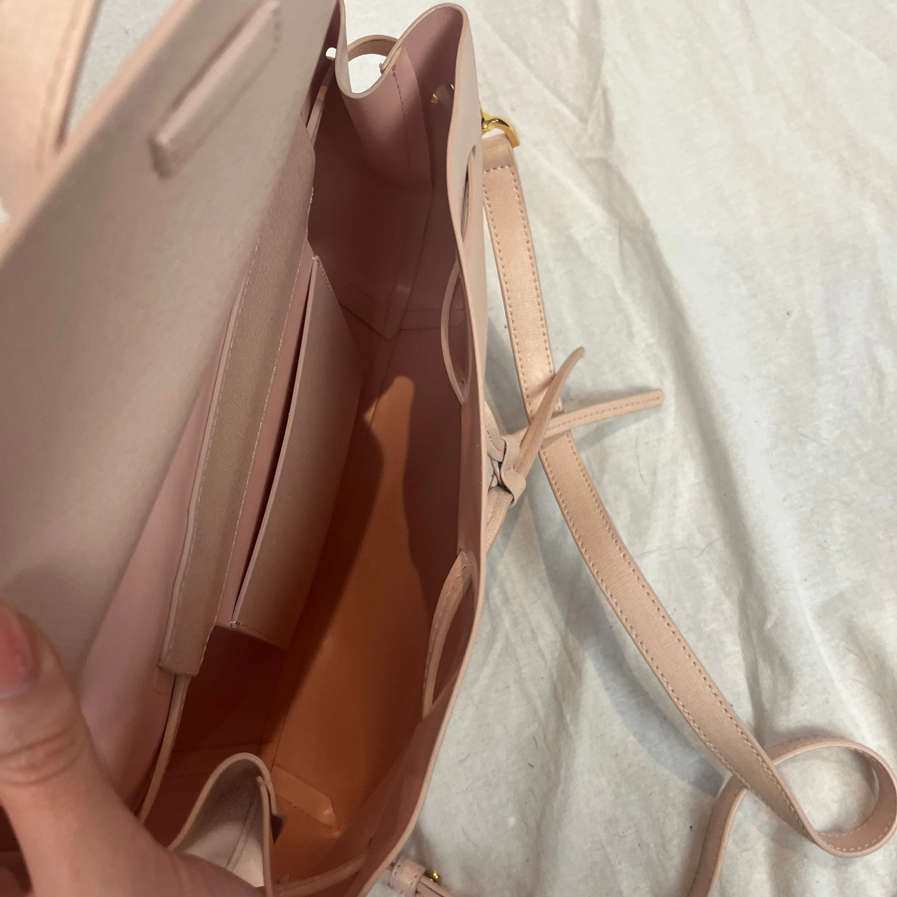 Mansur Gavriel Brand New 695 Powder Pink Saffiano Leather Lady Bag