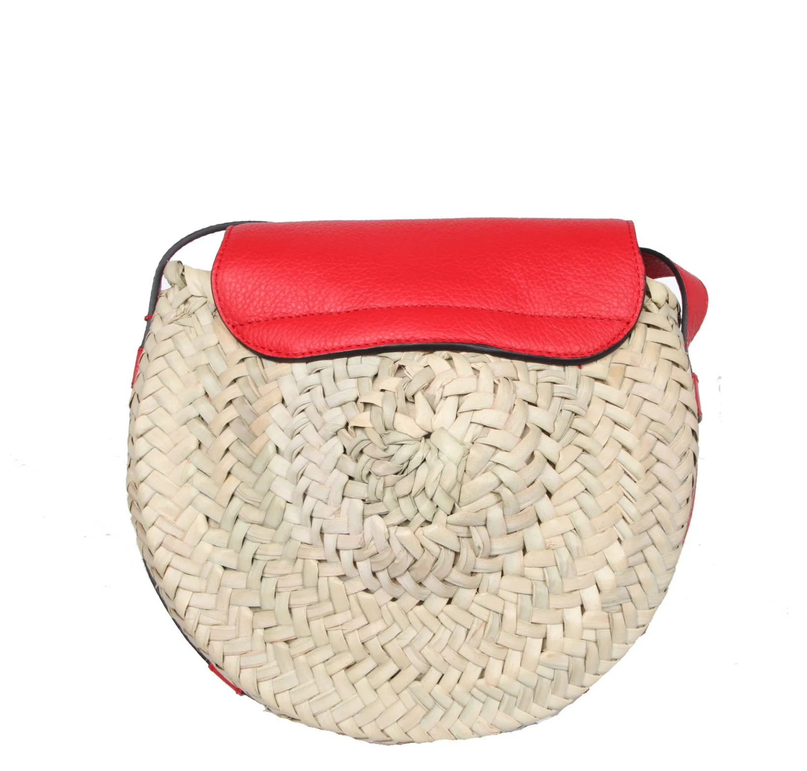 Marcie Raffia Satchel, Flame