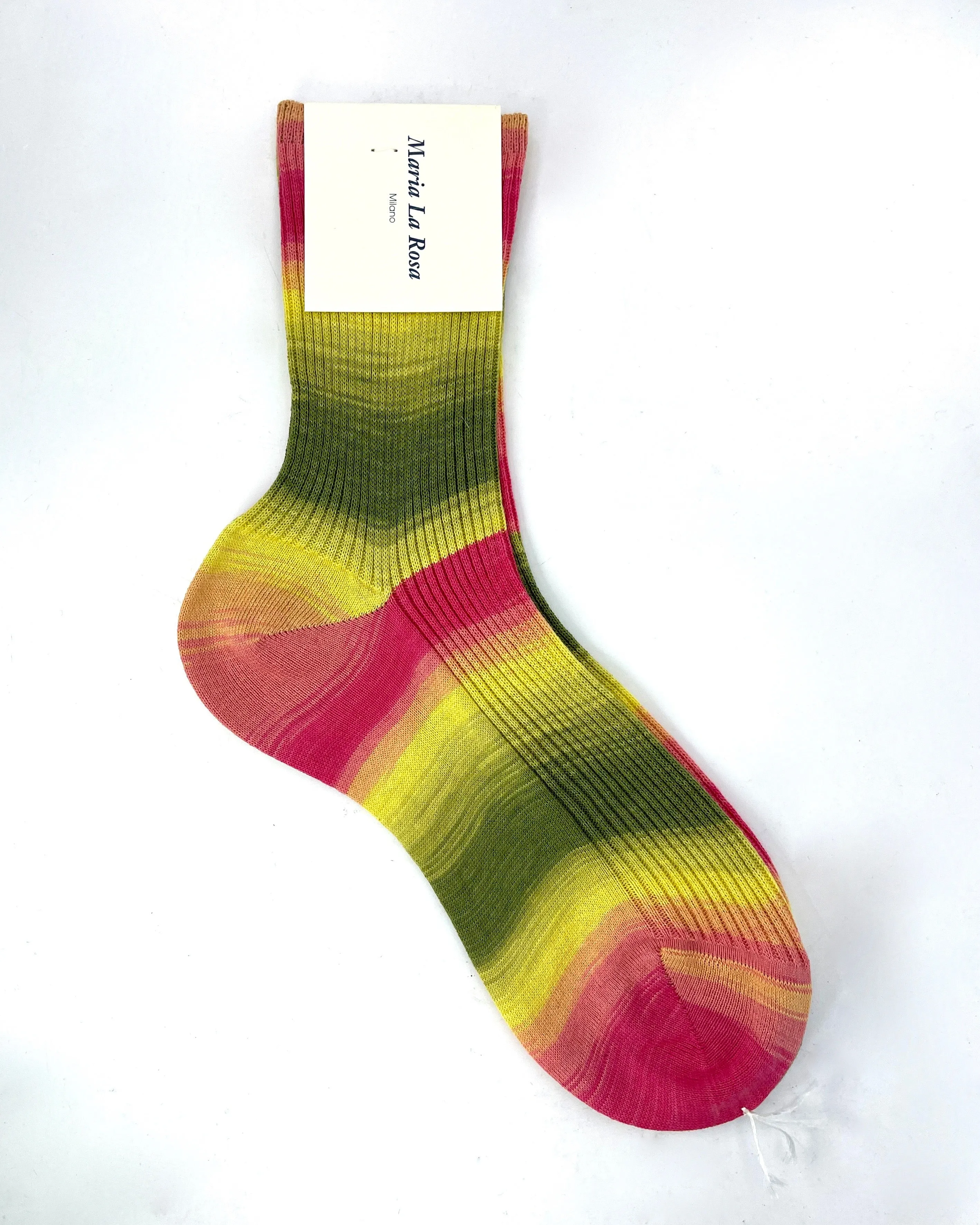 Maria La Rosa Variegated Cotton Ribbed Socks