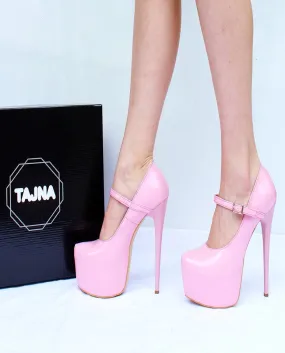 Mary Jane Light Pink  High Heel Platform Shoes