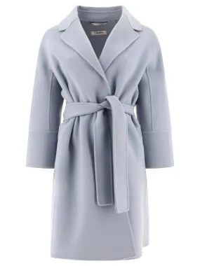 MAX MARA S Arona Double Wool Relaxed Jacket in Light Blue