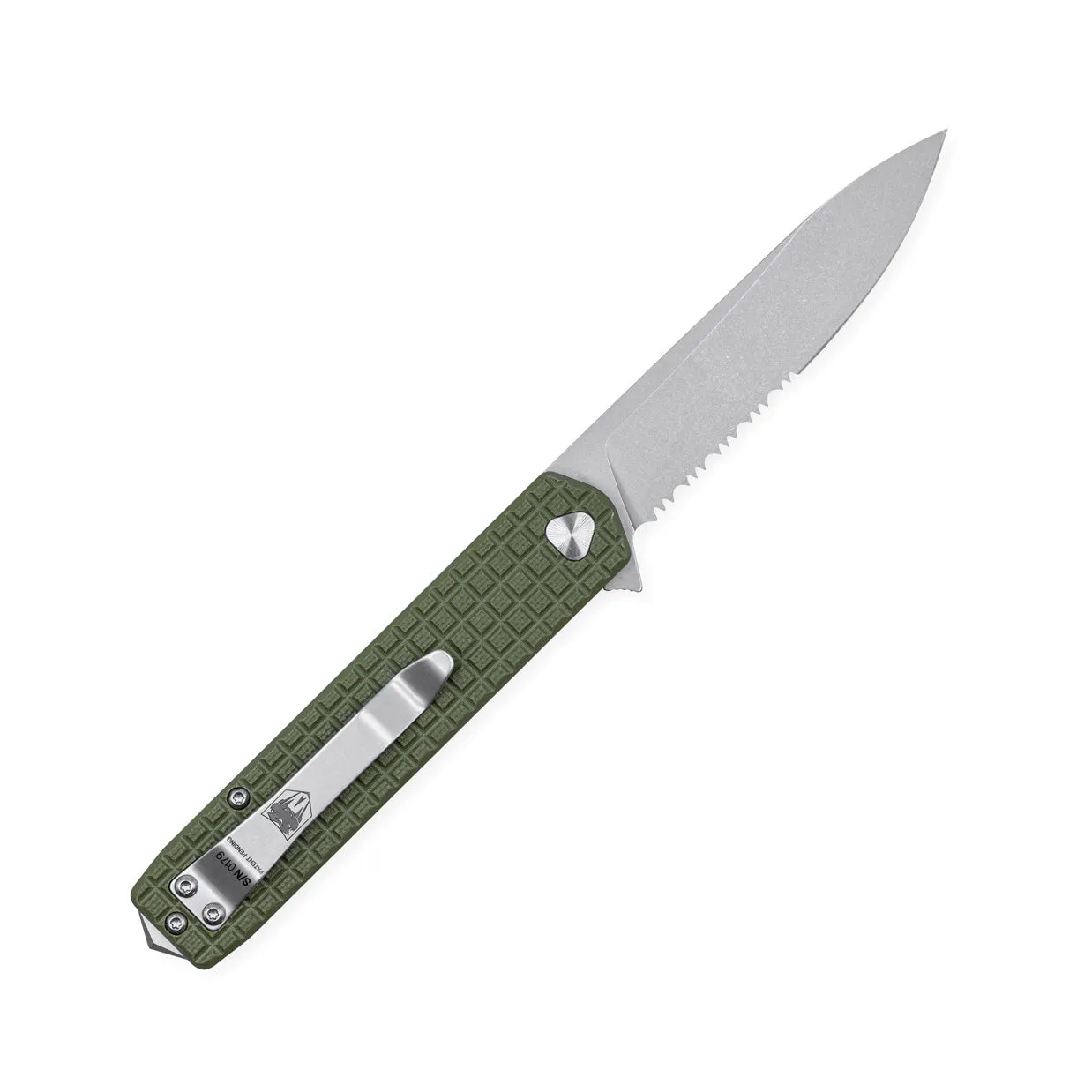 Medium Cayden OD Green Drop Serrated