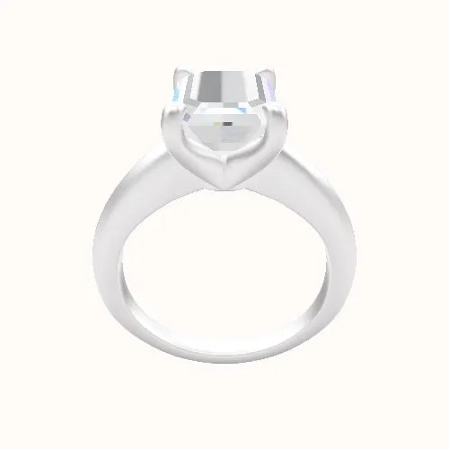 Modern Knife Edge Engagement Ring With Four Prong Head