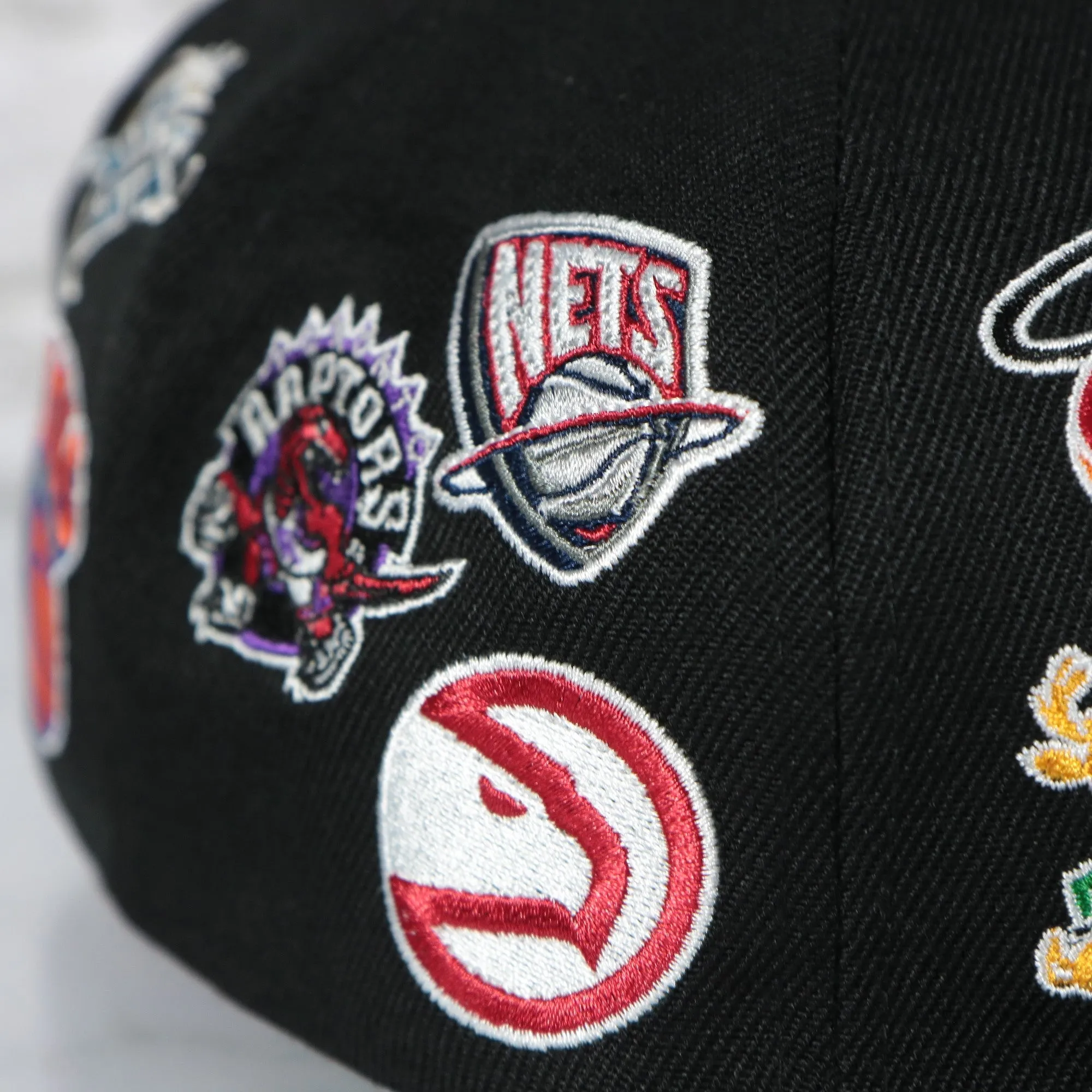 NBA East All Over Conference Hardwood Classics Deadstock Gray bottom | Black Snapback Hat