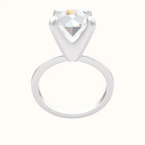 Open Solitaire Engagement Ring With Classic Four Prong Head