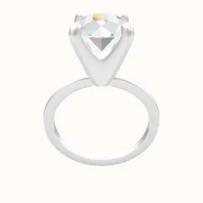 Open Solitaire Engagement Ring With Classic Four Prong Head