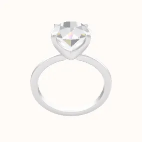 Open Solitaire Engagement Ring With Four Prong Head