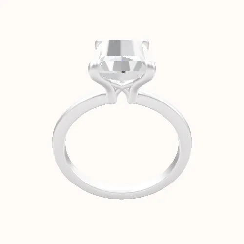 Open Solitaire Engagement Ring With X Gallery Head