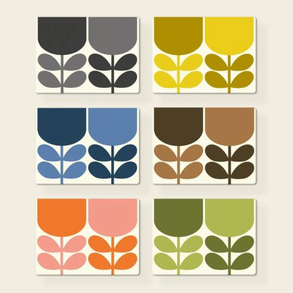 Orla Kiely - Placemats Block Flower, Set of 6