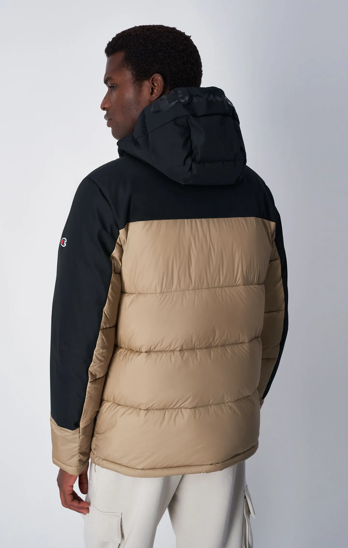 Outerwear Beige C Logo Patch Padded Jacket