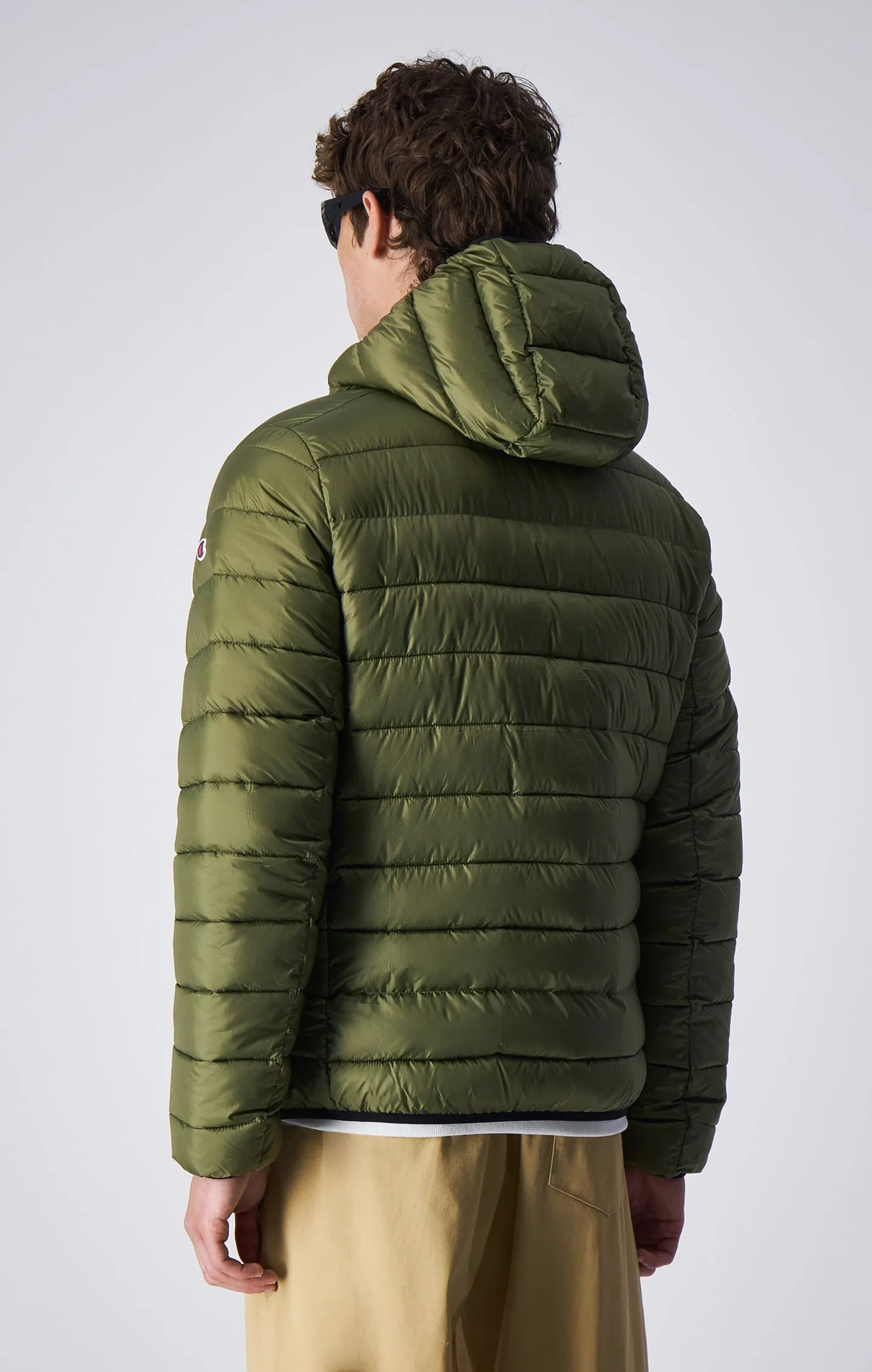 Outerwear Olive Green Padded Lightweight Nylon Jacket