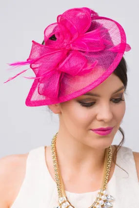 Penny Fascinator - Fuchsia