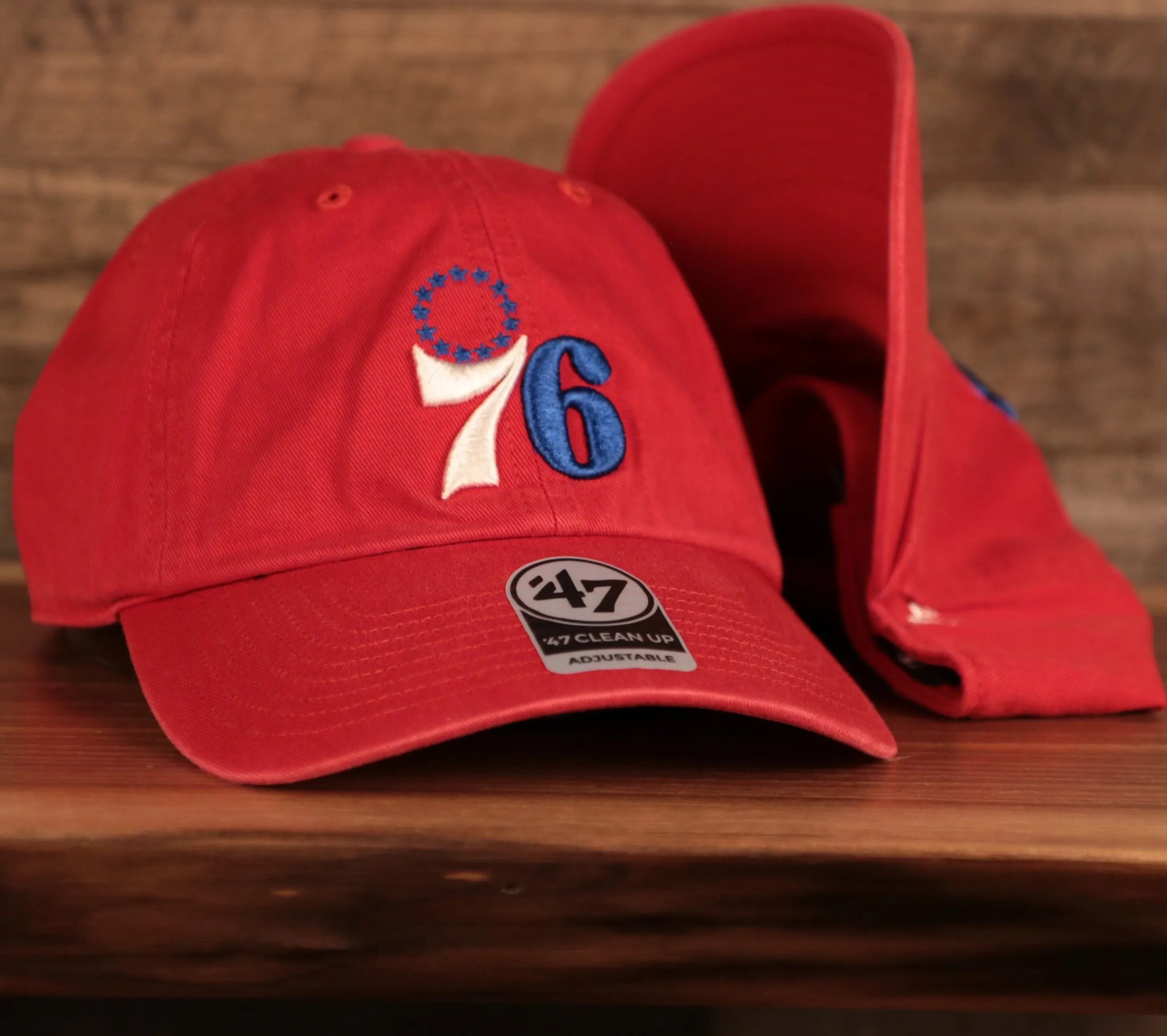 Philadelphia 76ers Red Adjustable Dad Hat