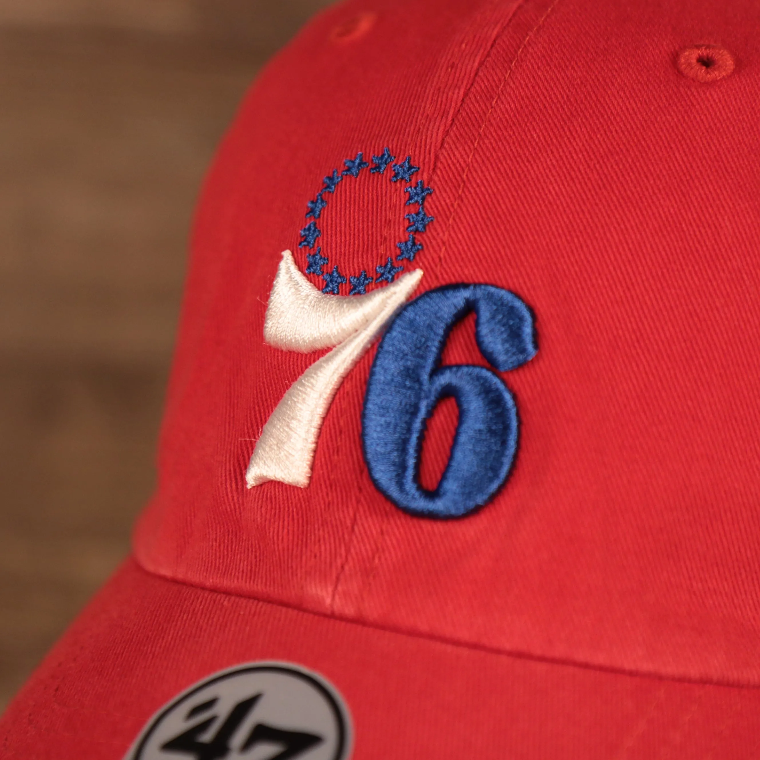 Philadelphia 76ers Red Adjustable Dad Hat