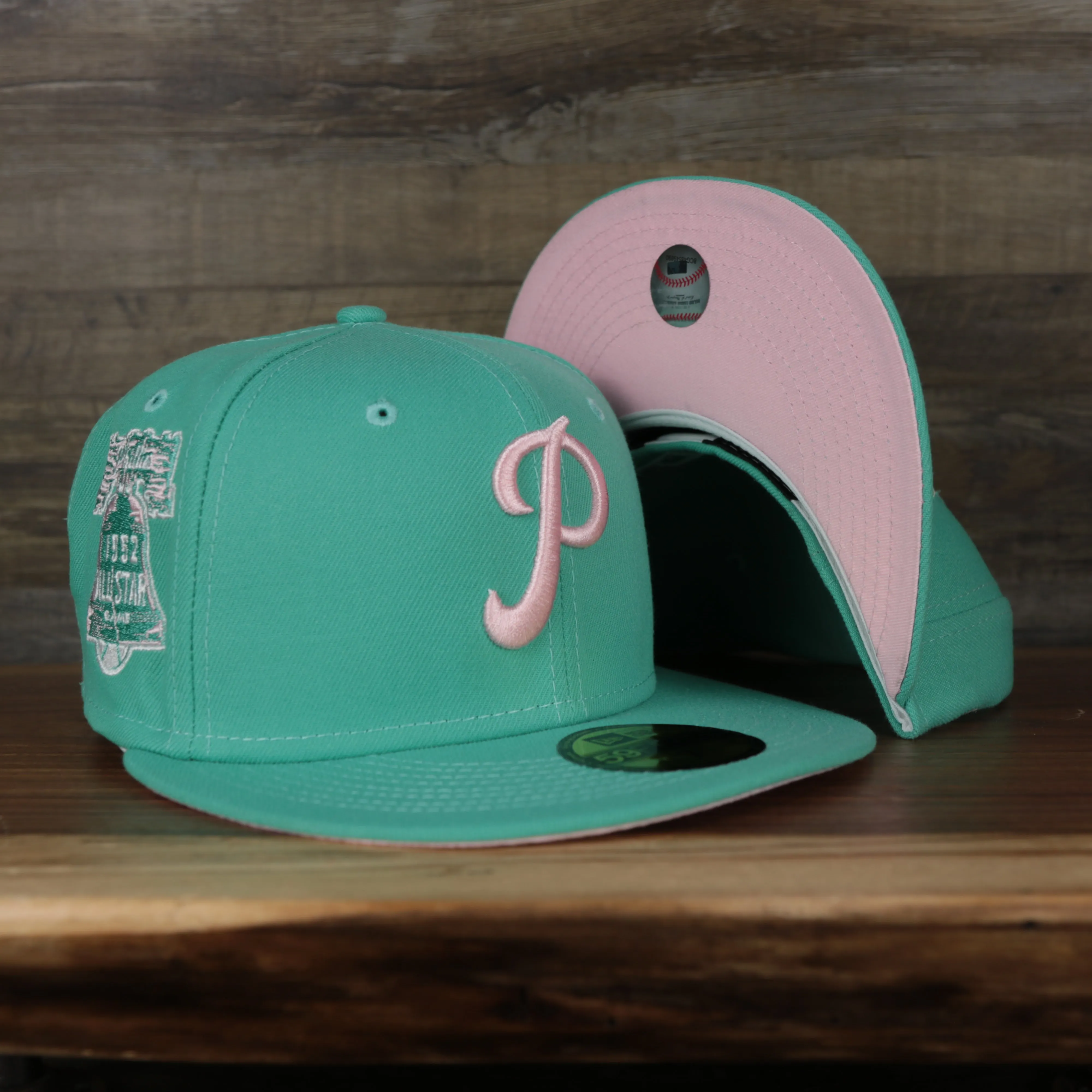 Philadelphia Phillies 1952 All Star Game Side Patch Pink Bottom 59Fifty Fitted Cap | Mint