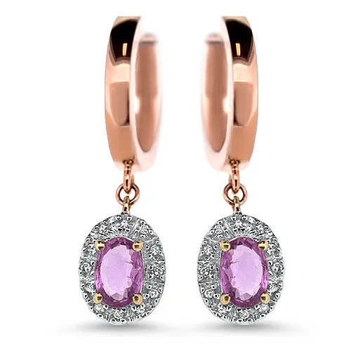 Pink Sapphire Earrings