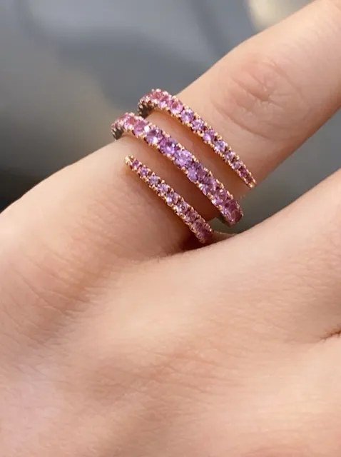 PINK SAPPHIRE PINKY COIL RING