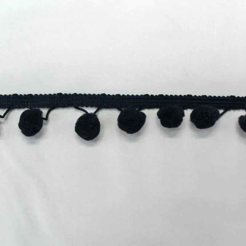 Pom Pom Trim - Black