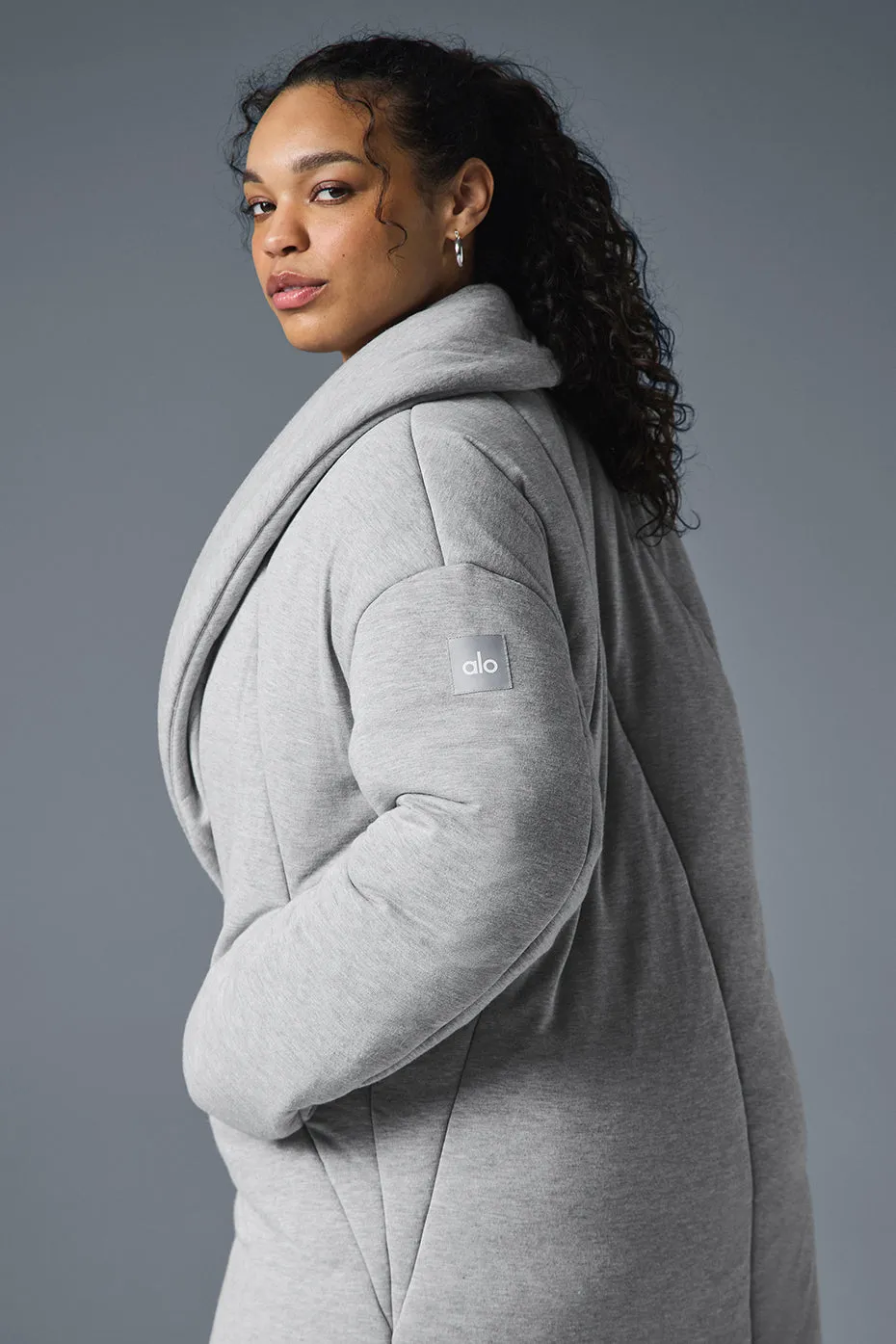 Quilted Perfection Puffer - Athletic Heather Grey