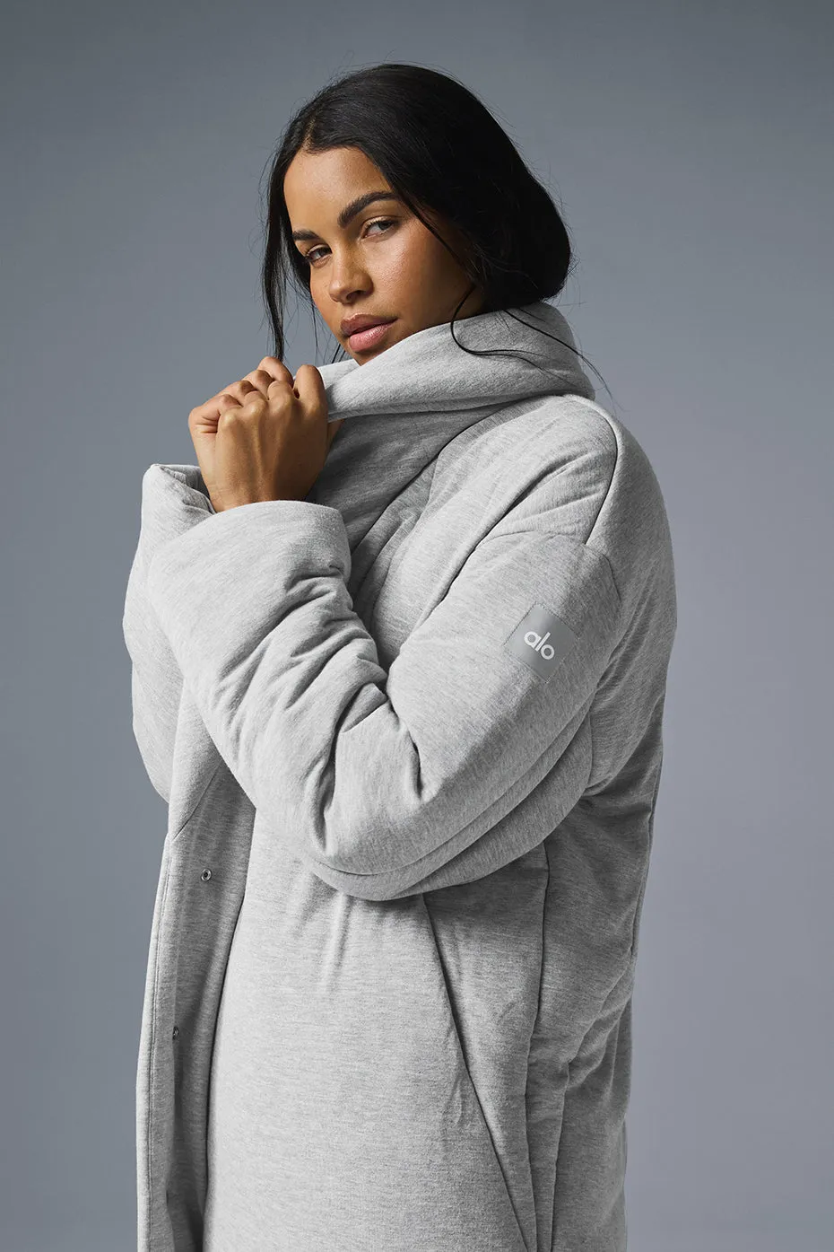 Quilted Perfection Puffer - Athletic Heather Grey