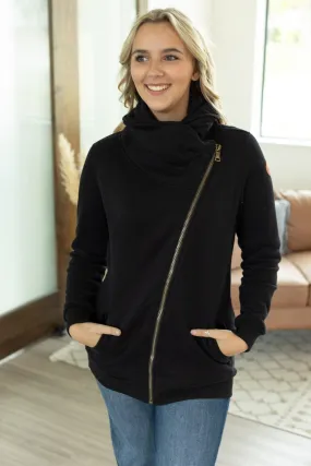 Quinn ZipUp Cowl - Black