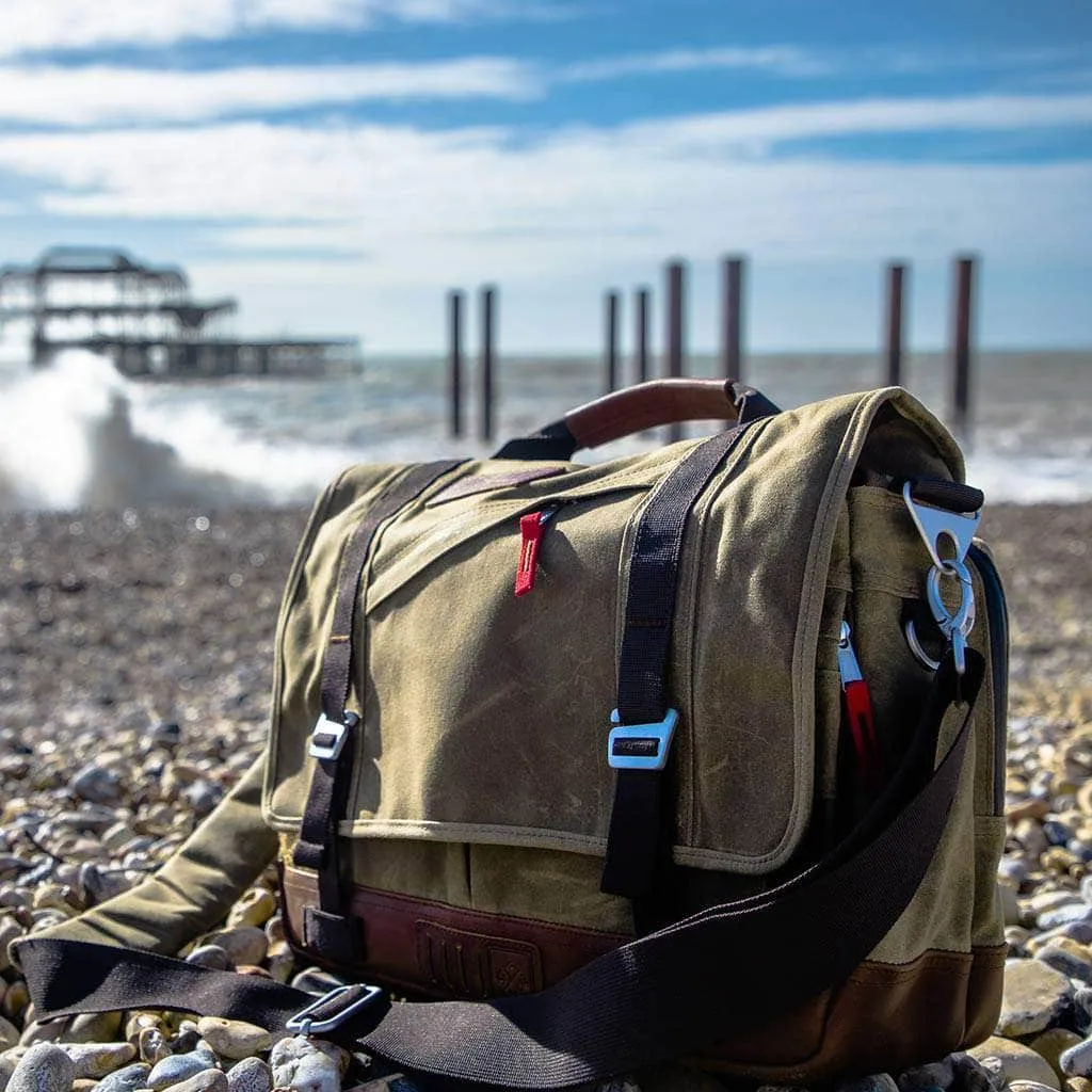 Rider Messenger Bag - Brown/Red