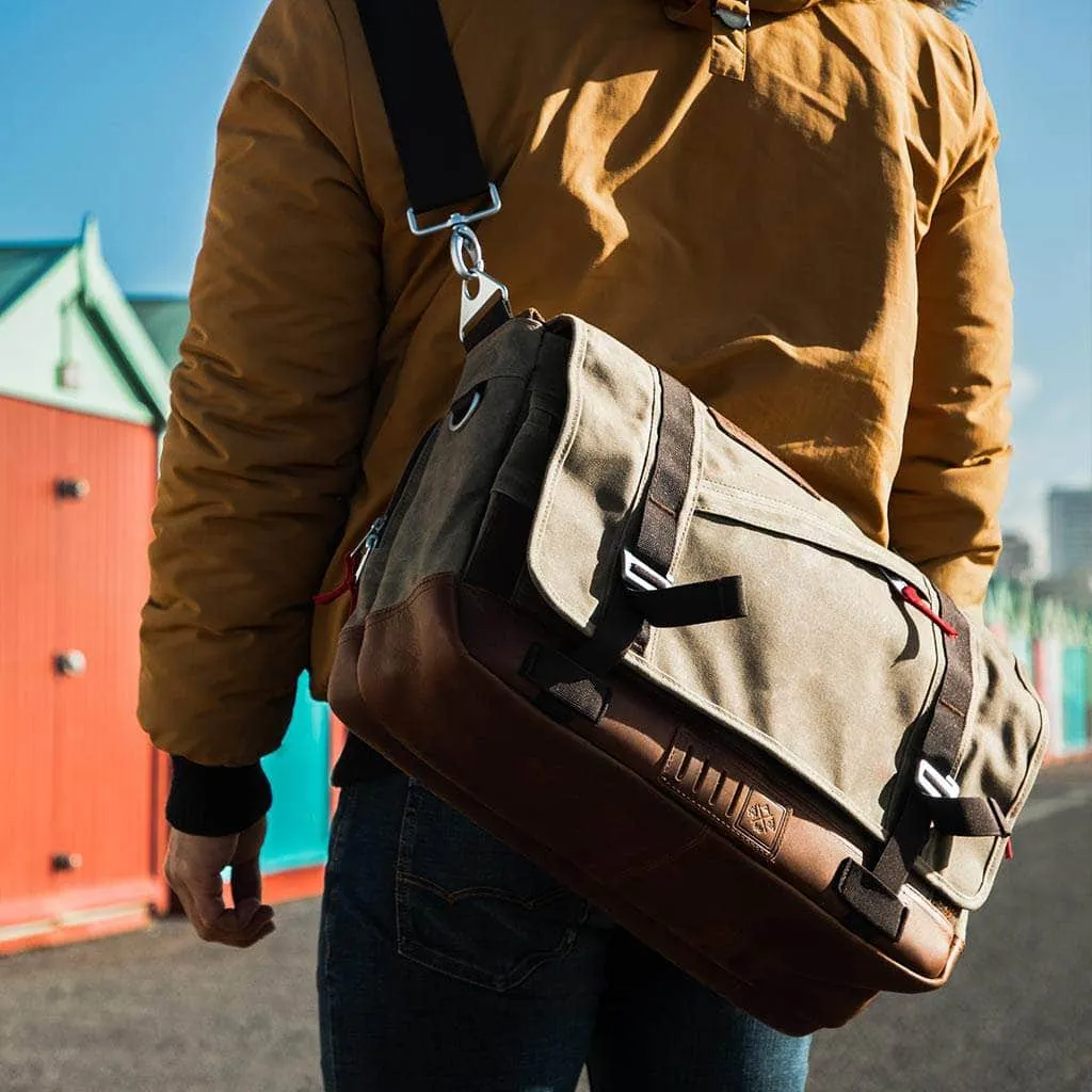 Rider Messenger Bag - Brown/Red