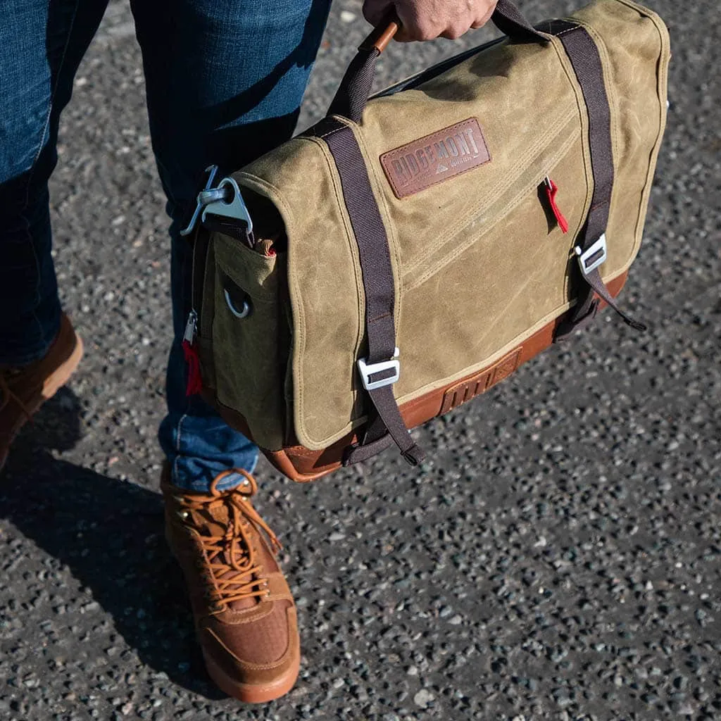 Rider Messenger Bag - Brown/Red