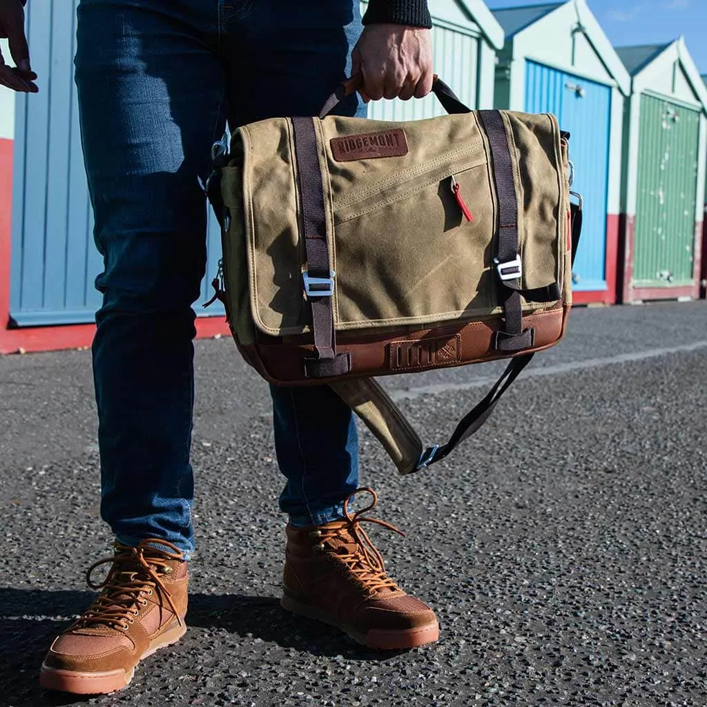 Rider Messenger Bag - Brown/Red